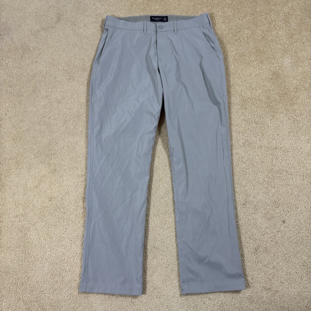 Abercrombie The AF Go To Pants Mens 32x32 Gray Athletic Fit Chino Golf